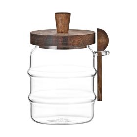 1 Pcs 18.5 OZ Glass Coffee Jars With Spoons, Candy Jars, Biscuit Jars, Storage Jars, Tea Jars, Snack Jars, Seasoning Jars, Salt Jars, Pepper Jars