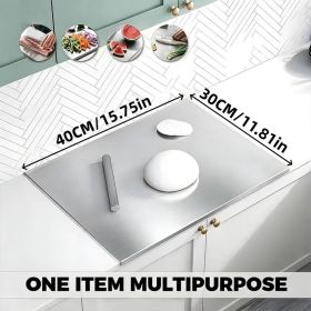 Stainless Steel Cutting Board For Kitchen - Large 304 Chopping Boards, Suitable For Meat Vegetables Bread And Baking,Kitchen Accessories. (Option: 11.81inX15.75in)
