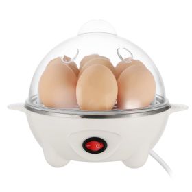 1Pc Electric Egg Cooker For Daily Breakfast Preparation 7-Capacity Hard-Boiled Egg Maker With Auto-Off Measuring Cup For Hard Boiled Steamed Vege (Option: White)