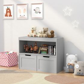 Book Organizer, toy Storage Cabinet Organizer, Gray (Option: Gray)